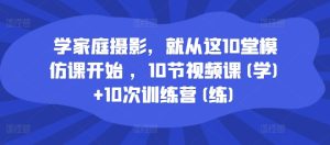 学家庭摄影,就从这10堂模仿课开始 ,10节视频课(学)+10次训练营(练)-比钱轻创