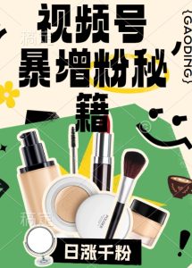 视频号涨粉方法，暴力起号，一天涨粉1000+，当天开橱窗【揭秘】-比钱轻创