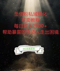 负债粉掘金计划，帮助负债者解决问题，债务规划，债务重组，最好的变现方式【揭秘】-比钱轻创
