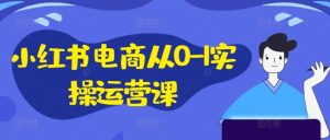 小红书电商从0-1实操运营课，小红书手机实操小红书/IP和私域课/小红书电商电脑实操板块等-比钱轻创