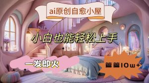 ai原创治愈小屋，小白也能轻松上手，一发即火，篇篇10w+【揭秘】-比钱轻创