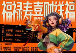 AI狂撸中老年赛道，福禄寿喜财送财送福，每日轻松十分钟，月入1W+， 抓紧冲-比钱轻创