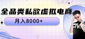 全品类私欲虚拟电商，月入8000+【揭秘】-比钱轻创