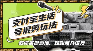 支付宝生活号军事赛道混剪玩法，纯原创视频，手把手教你实操落地，懒人必看【揭秘】-比钱轻创