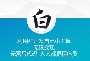 利用AI开发自己小工具 无限变现 无需写代码 人人都是程序员-比钱轻创