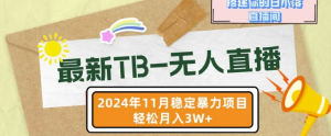 【最新TB-无人直播】11月最新，打造你的日不落直播间，轻松月入过W【揭秘】-比钱轻创