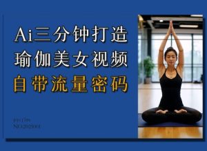 Ai3分钟打造瑜伽美女视频，自带流量密码-比钱轻创