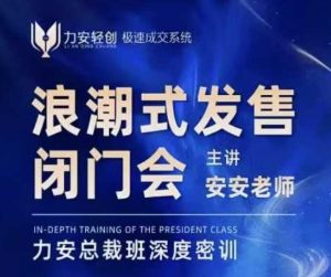 力安深圳闭门会：浪潮式发售，手把手教你做批量搞定成交-比钱轻创