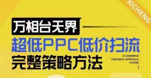 超低PPC低价扫流完整策略方法,最新低价扫流底层逻辑,万相台无界低价扫流实战流程方法-比钱轻创