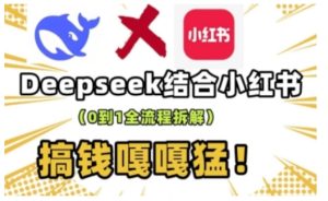 deepseek+小红书打造流量生产线实操课，0到1全流程拆解，搞钱嘎嘎猛-比钱轻创
