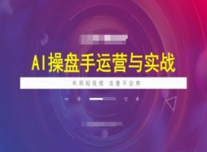 AI操盘手运营实战课程，布局短祝频，流量不会停-比钱轻创