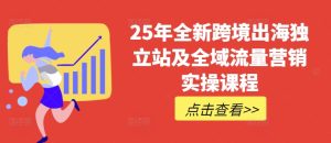 25年全新跨境出海独立站及全域流量营销实操课程，跨境电商独立站TIKTOK全域营销普货特货玩法大全-比钱轻创