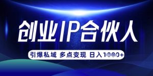 云帆·创业ip合伙人打造3.0，从0到1教你做网创，实现月入过W-比钱轻创