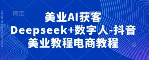 美业AI获客Deepseek+数字人-抖音美业教程电商教程-比钱轻创