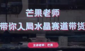 芒果老师·带你入局水晶赛道带货，助你开启水晶直播带货事业-比钱轻创