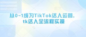 从0~1成为TikTok达人运营，tk达人全流程实操-比钱轻创