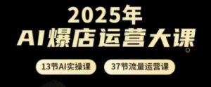 2025年AI爆店运营大课,13节AI实操课+37节流量运营课-比钱轻创