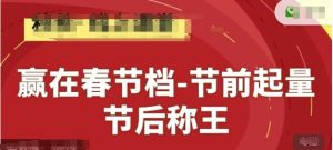 赢在春节档-节前起量，后称王，淘系精品线上系列课-比钱轻创