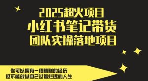 2025超火项目，副业最佳选择，小红书笔记带货团队实操落地项目，，轻松日入5张-比钱轻创