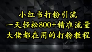 小红书打粉引流，一天轻松500+精准流量，大佬都在用的打粉教程-比钱轻创