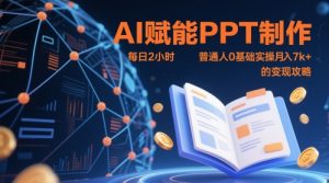 AI赋能PPT制作，每日2小时，普通人0基础实操月入7k+ 的变现攻略-比钱轻创