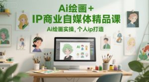 Ai绘画+IP商业自媒体精品课,Ai绘画实操,个人ip打造-比钱轻创