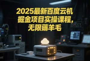 2025最新百度云机掘金项目实操课程单窗口保底5-10元月收益单窗口150+【揭秘】-比钱轻创