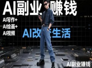 AI改变生活（Ai写作+AI绘画+Ai视频），AI副业挣钱-比钱轻创
