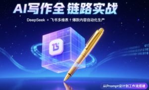 AI写作全链路：DeepSeek结构化Prompt+飞书多维表打造爆款内容体系-比钱轻创