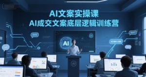 AI文案实操课,AI成交文案底层逻辑训练营-比钱轻创