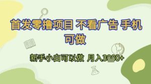 首发零撸项目 不看广告 手机可做 新手小白可以做  月入3k+【揭秘】-比钱轻创