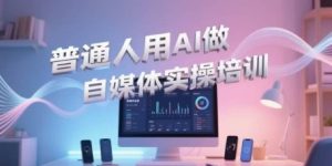 普通人用AI做自媒体实操培训，普通人一个人用ai做自媒体，视频制作、短视频引流、直播带货，轻松入门-比钱轻创