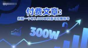 付费文章：拆解一个年入300W的喜马拉雅账号-比钱轻创