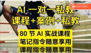 AI指令实战课，课程+案例，80节AI实战课程，笔记指令随意享用，课程指令随意享用（更新7月）-比钱轻创