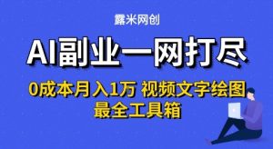 AI副业一网打尽0投入月入1W+视频文字绘图最全工具箱【揭秘】-比钱轻创