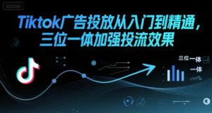 Tiktok广告投放从入门到精通，三位一体加强投流效果-比钱轻创