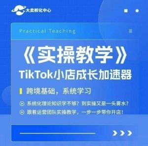 大卖家孵化中心TikTok实操课，TikTok小店成长加速器，跨境基础系统学习，一步一步带你开店-比钱轻创