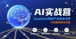 AI实战营：DeepSeek赋能产业商业招商，AI赋能招商全流程-比钱轻创