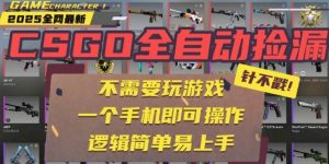 CSGO自动捡漏项目，最新独家玩法，一个手机即可操作，新手小白轻松月入1W+，操作简单易上手【揭秘】-比钱轻创