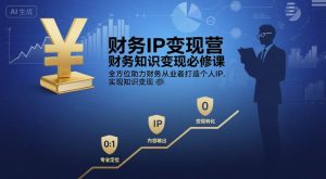 财务IP变现营，财务知识变现必修课，全方位助力财务从业者打造个人IP，实现知识变现-比钱轻创
