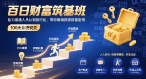 百日财富筑基班，助力普通人从认知到行动，带你解锁顶级财富密码-比钱轻创