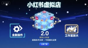 小红书虚拟店矩阵2.0，全新操作，超强技术，可工作室放大-比钱轻创